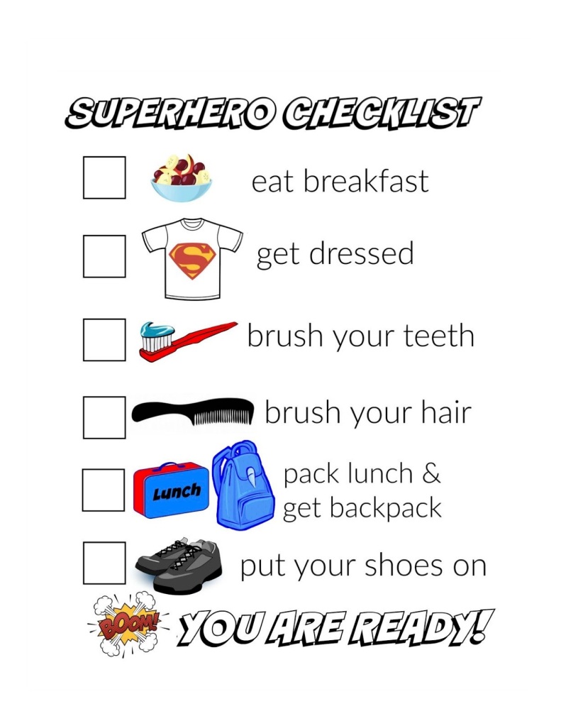 Morning Checklists for Kids